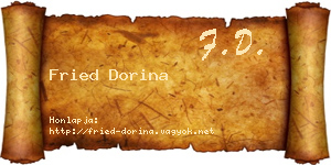 Fried Dorina névjegykártya