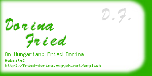 dorina fried business card